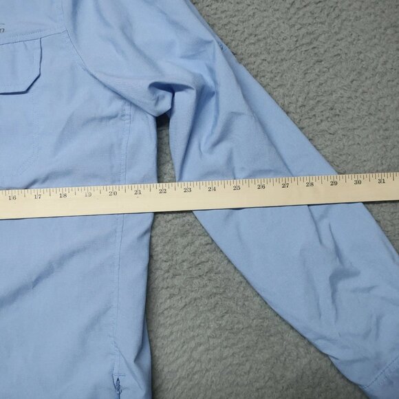 LL Bean Shirt Mens XL Blue No Fly Zone Safari Outdoor Vented Fishing Camp Pocket - Picture 6 of 15